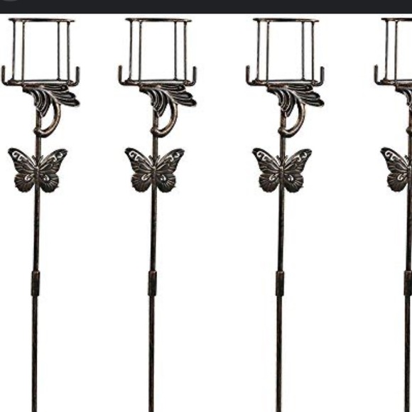 Set of 4 Sunnydaze outdoor butterfly drink holders, new in box! - Picture 3 of 5